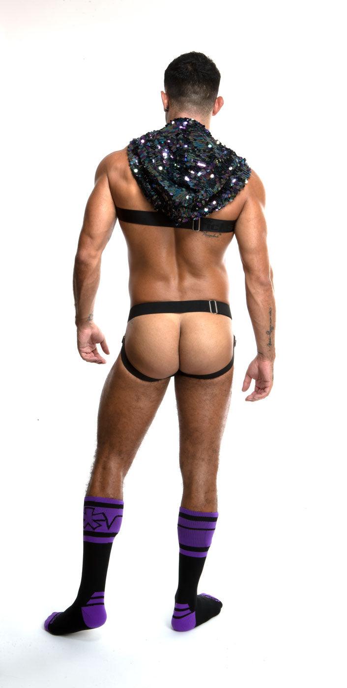 WhoreNess I Sequin Hood Harness I Onyx Aurora