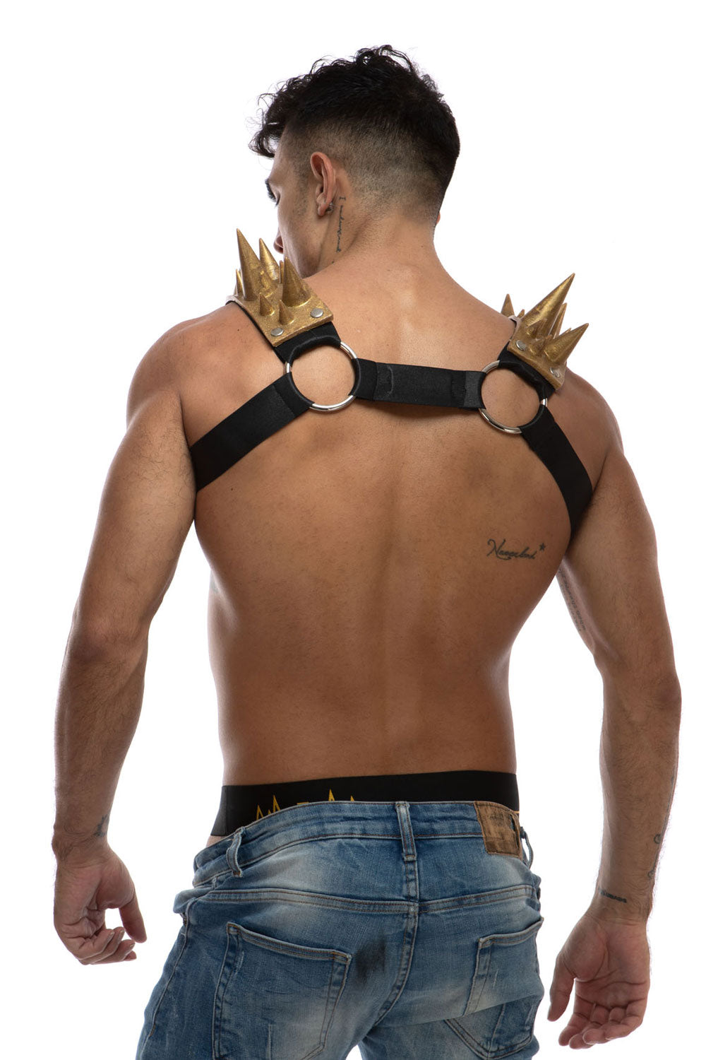Blades Spiked Harness | Gold