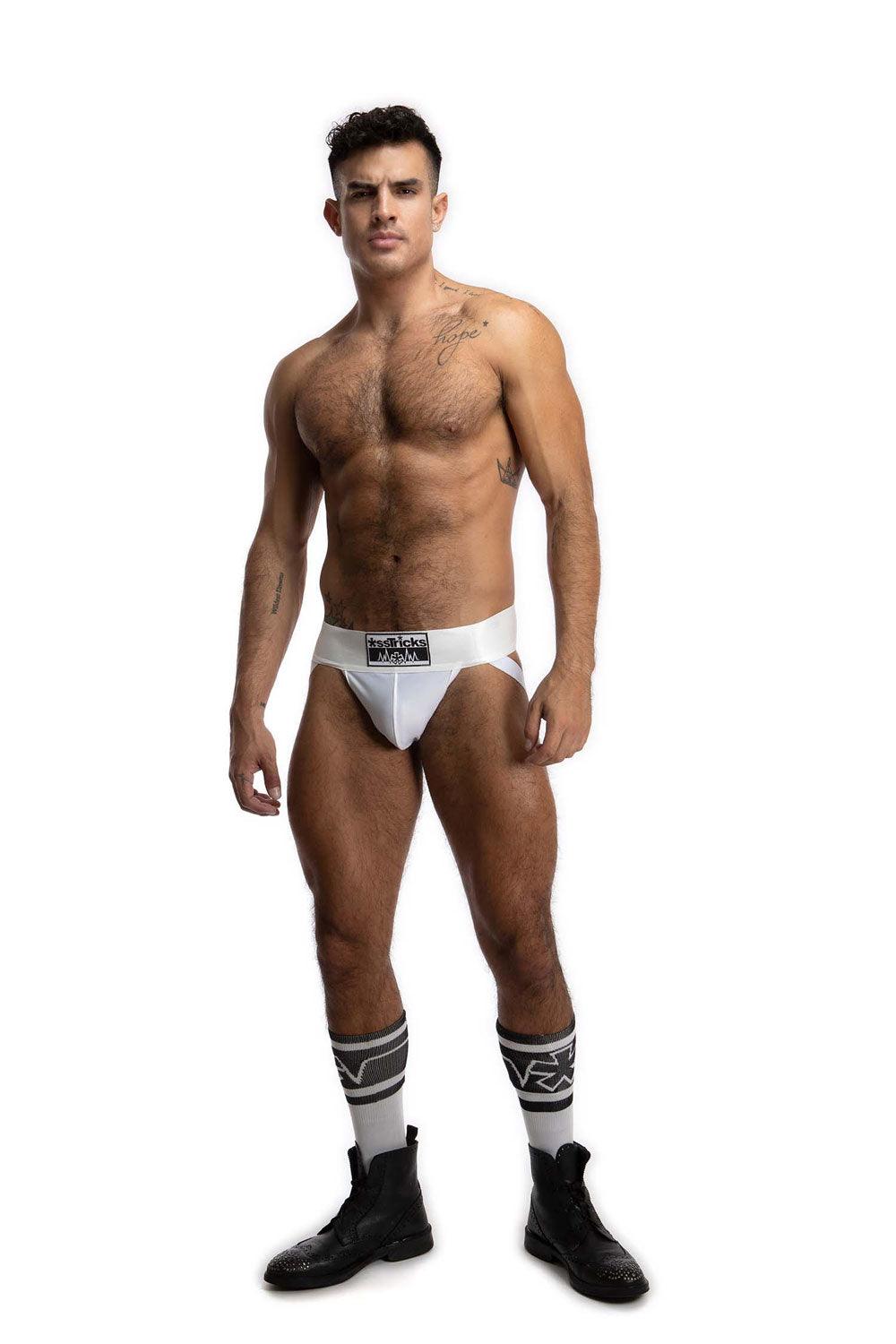 LUXE ATHLETIC JOCK | White Satin