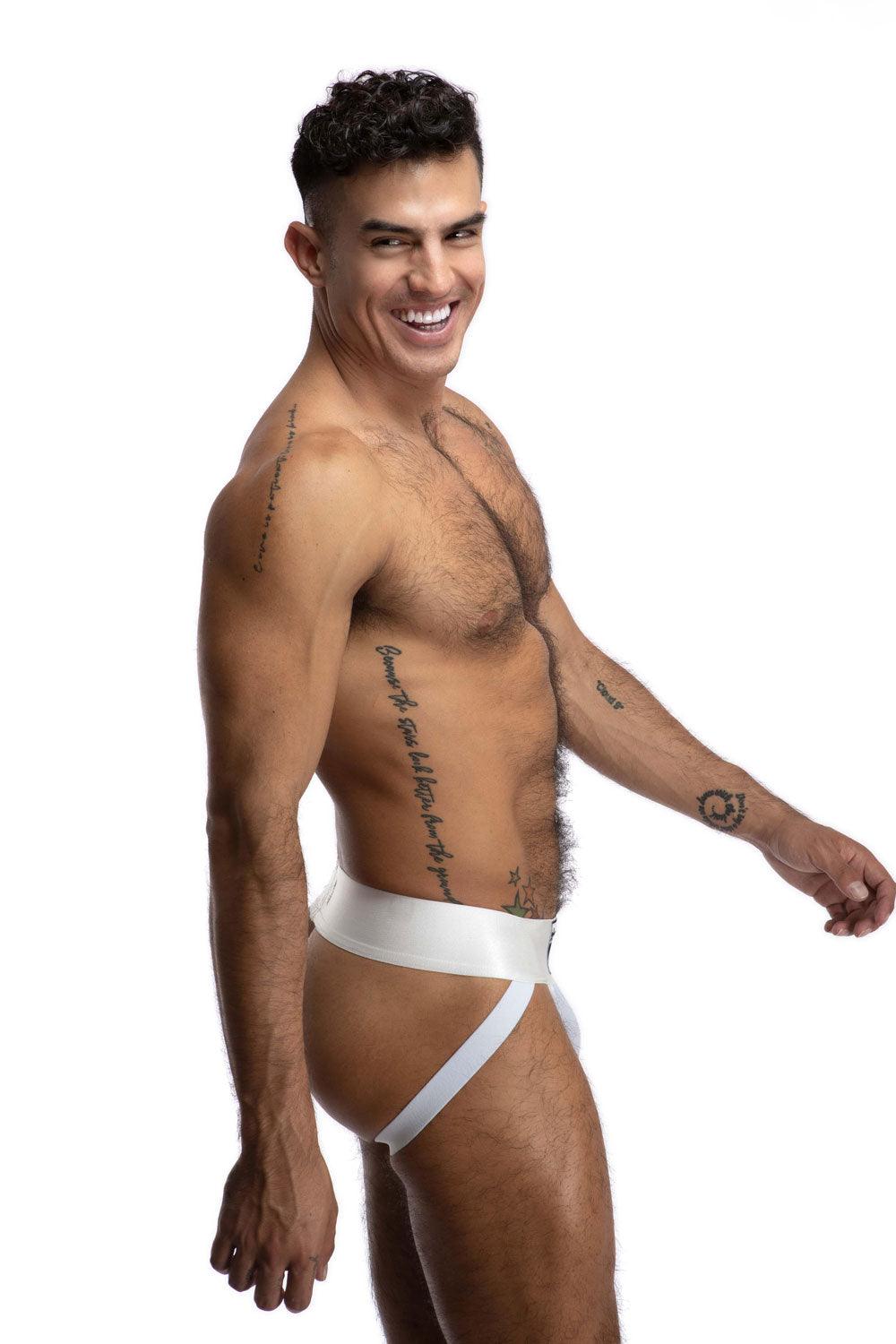 LUXE ATHLETIC JOCK | White Satin
