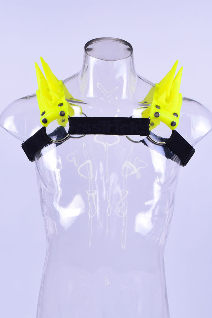 Blades Spiked Harness | Neon Yellow | Made To Order