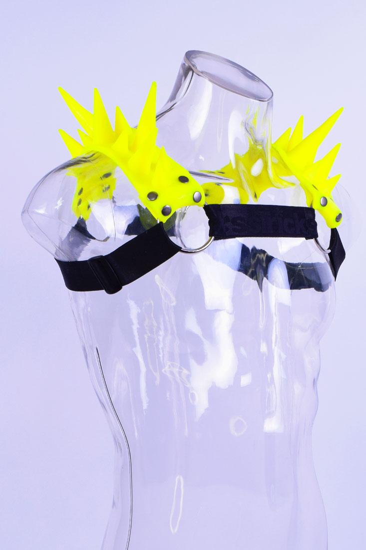 Blades | Spiked Harness | Neon Yellow