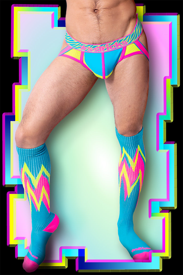 Prismatik Socks | Pink/Blue/Yellow