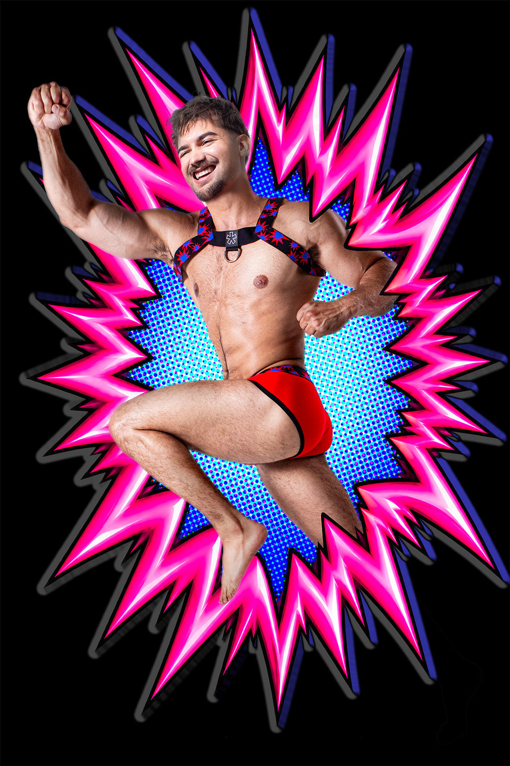 Kaboom Harness | RED/BLUE/BLACK