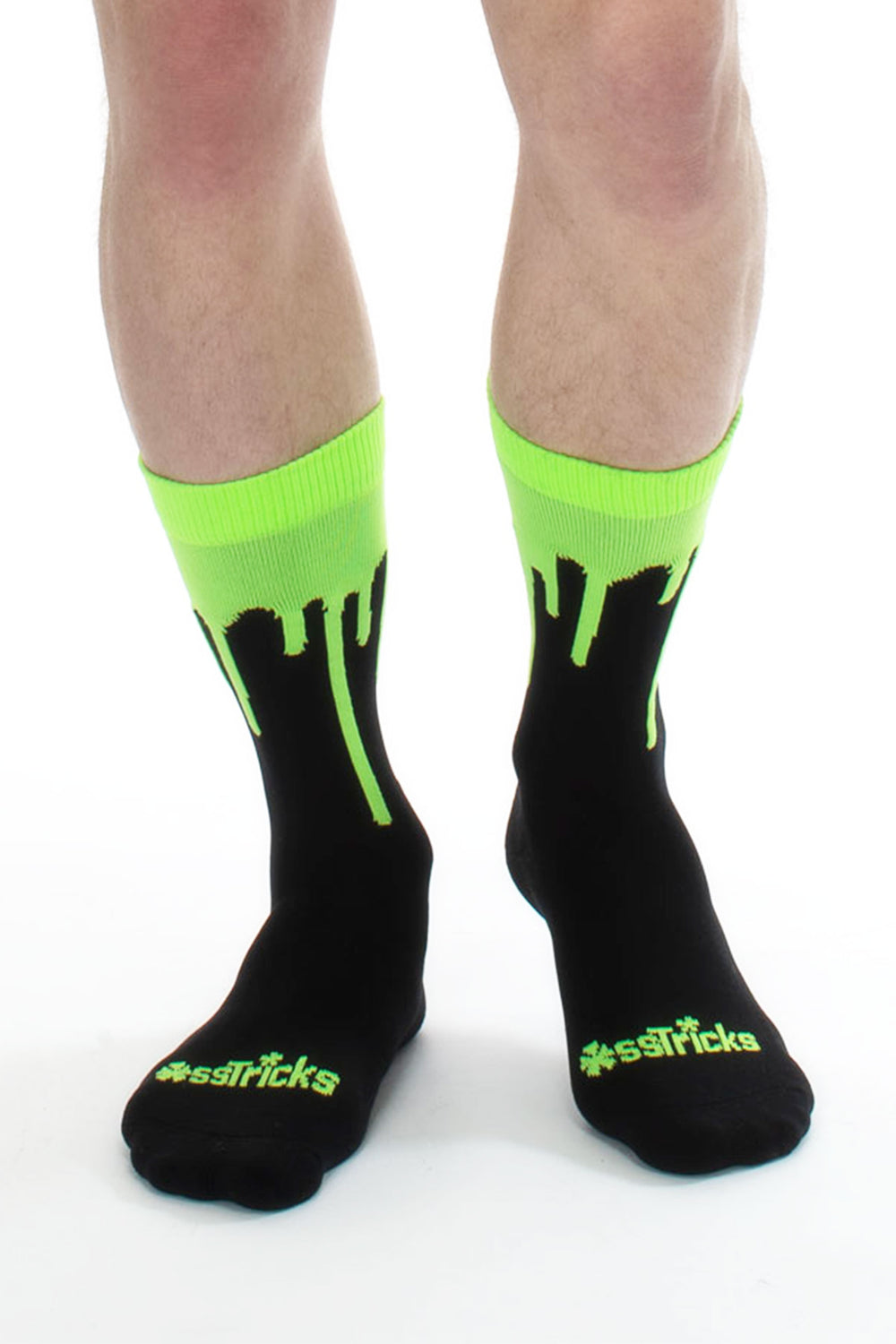 Drip Socks | Neon Green/Black