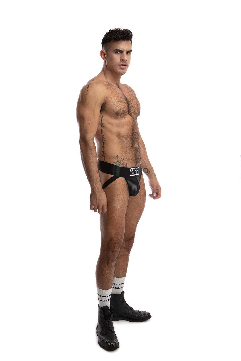 LUXE ATHLETIC JOCK | Black Satin