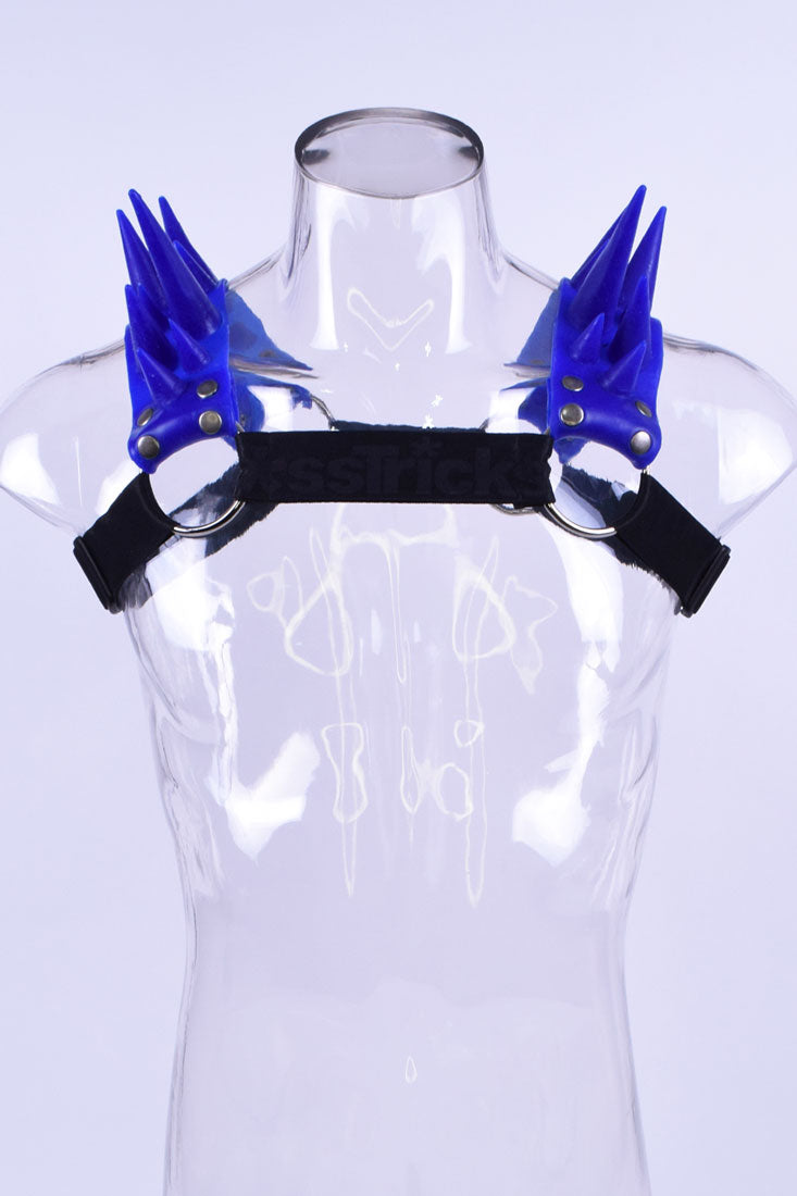 Blades Spiked Harness Blue | Made To Order