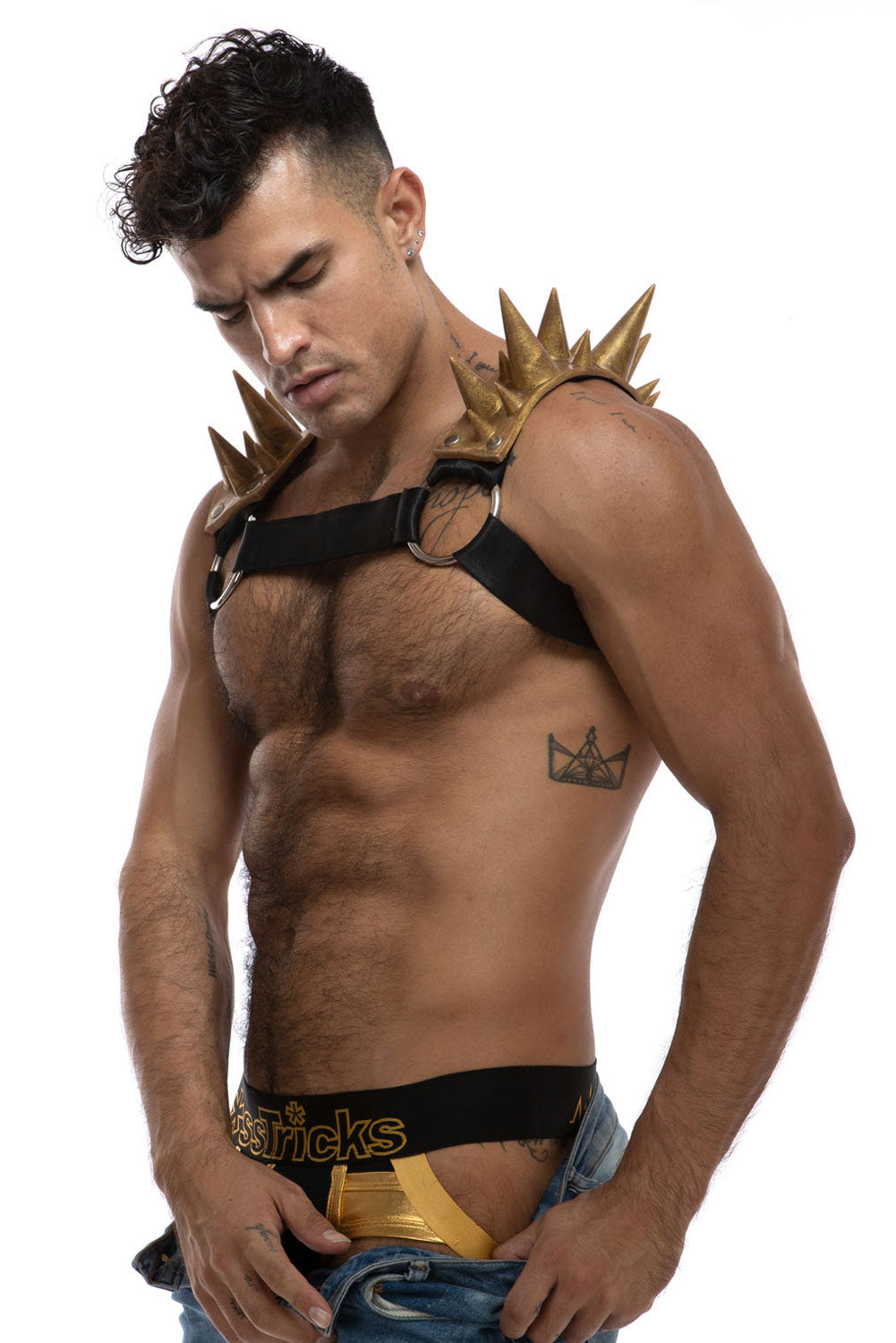Blades Spiked Harness | Gold