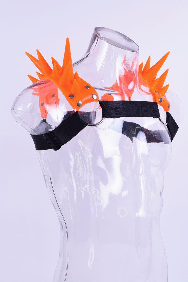 Blades Spiked Harness | Neon Orange