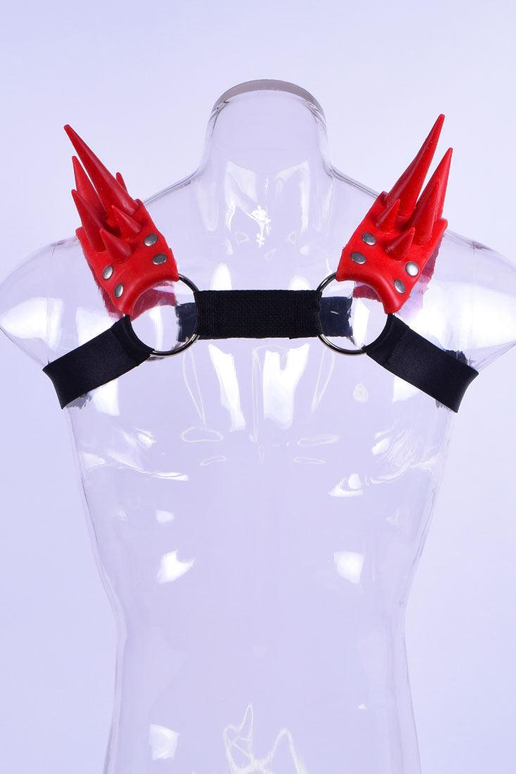 Blades Spiked Harness | Red | Made To Order