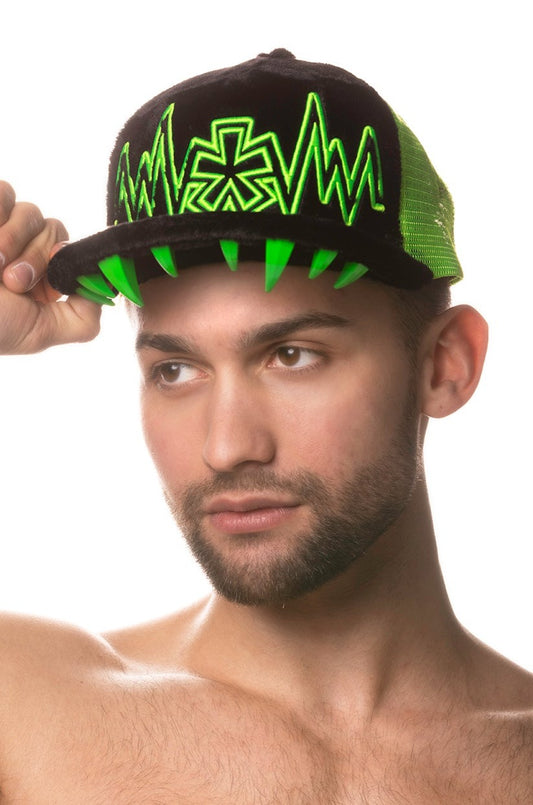 Spike Plush Hat | NEON GREEN