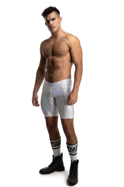 Joggers with Pocket | White Sparkle