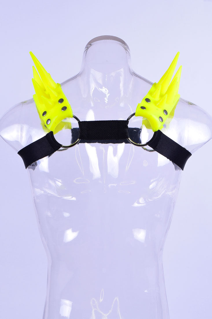 Blades | Spiked Harness | Neon Yellow