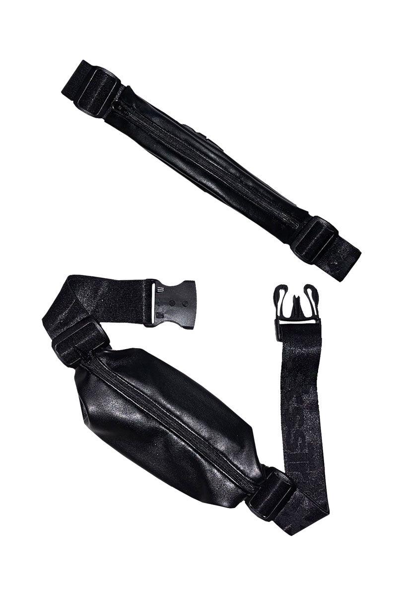 *ssBag I BLACK PLEATHER I Running Belt